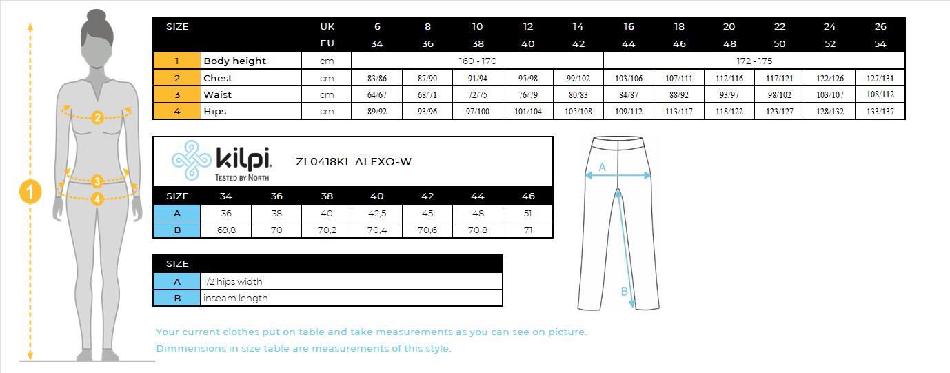 Kilpi Alexo-W Damen-Laufleggings Blau mit hohem Bund 6/6