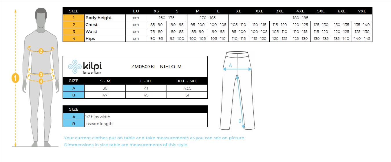 Pantalon thermique 3/4 sans coutures pour homme Kilpi NIELO-M 3/3