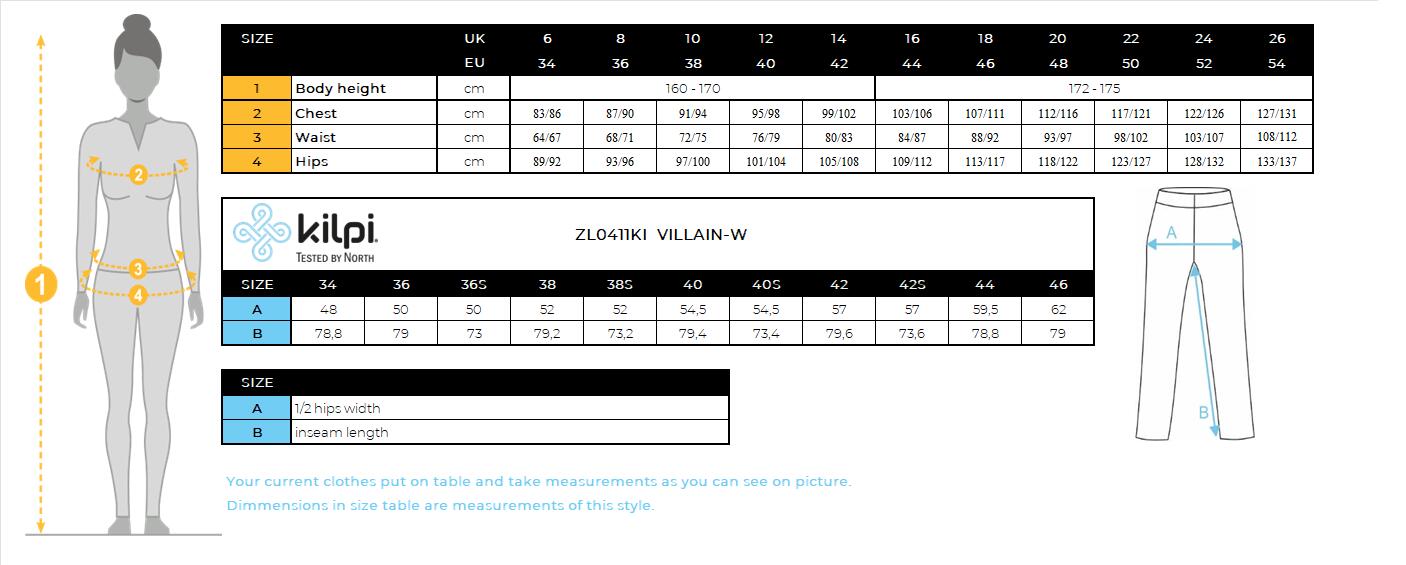 Pantaloni outdoor da donna Kilpi VILLAIN-W 7/7