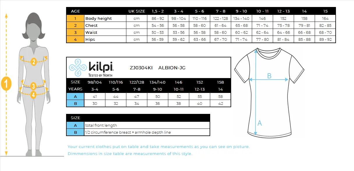 Maillot en coton pour fille Kilpi ALBION-JG 4/4