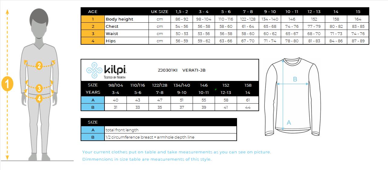 Maillot à manches longues pour garçon Kilpi VERATI-JB 4/4