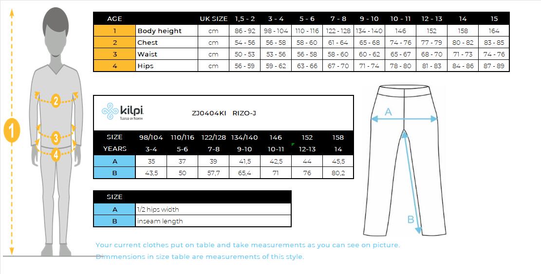 Pantaloni outdoor da bambino Kilpi RIZO-J 3/3