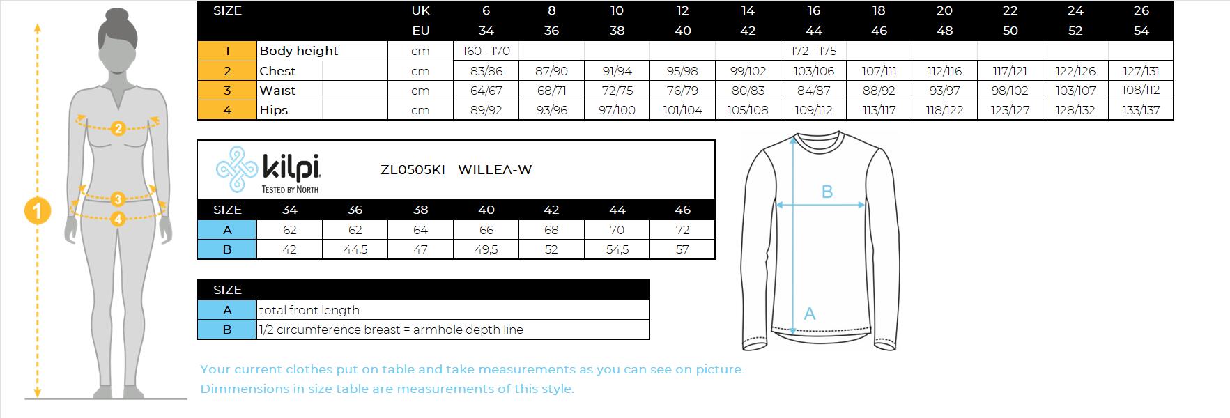 Camiseta térmica de manga larga para mujer Kilpi WILLEA-W 5/5