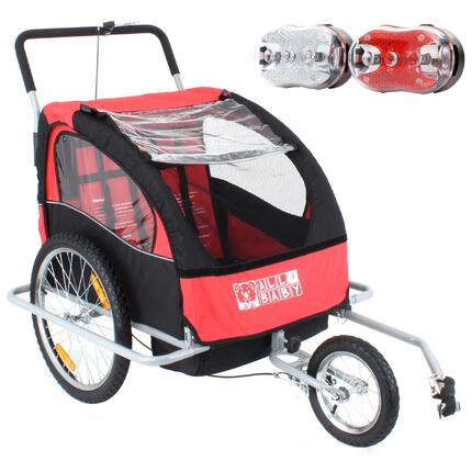 Przyczepka rowerowa dla dzieci AL01 czerwona