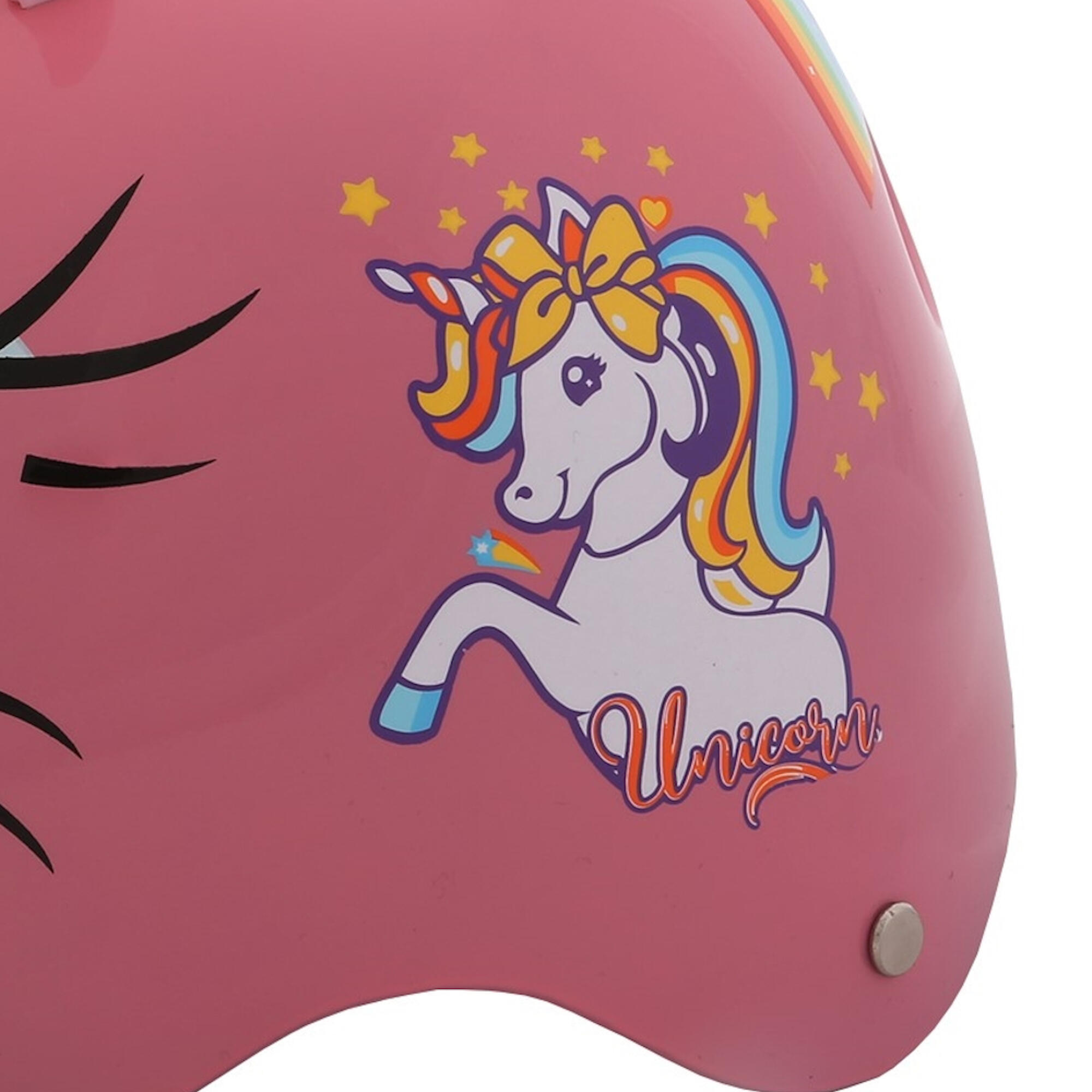 CAPACETE DE BICICLETA INFANTIL 3D ROSA UNICÓRNIO 3/3