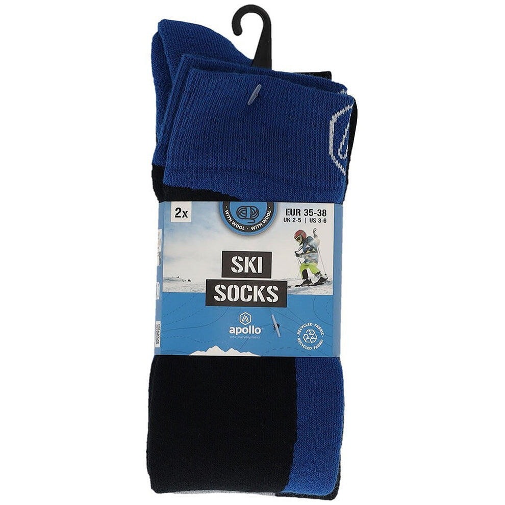 Badstof skisokken kind - Unisex - Maat 23 t/m 38 - 2-Pack 4/4