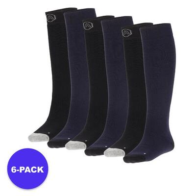 Skisokken unisex - badstof zool - maat 35 t/m 48 - 6-pack- voordeelpakket
