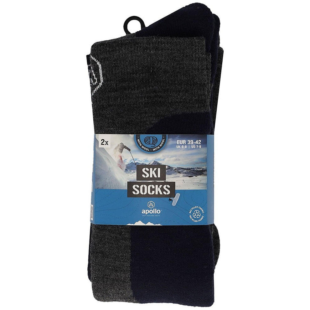 Skisokken Unisex - Design - Maat 35 t/m 48 - 4-Pack 4/4