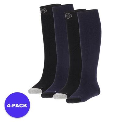 Skisokken unisex - badstof zool - maat 35 t/m 48 - 4-pack - voordeelpakket