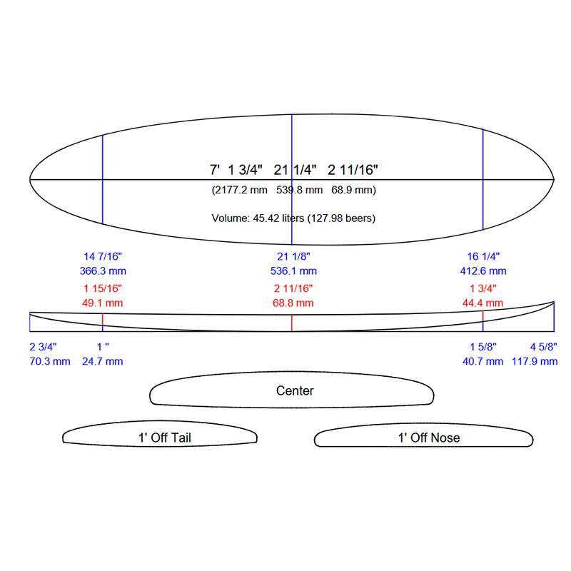 SURF DUKE EGG 7’2 PAULOWNIA 7/7