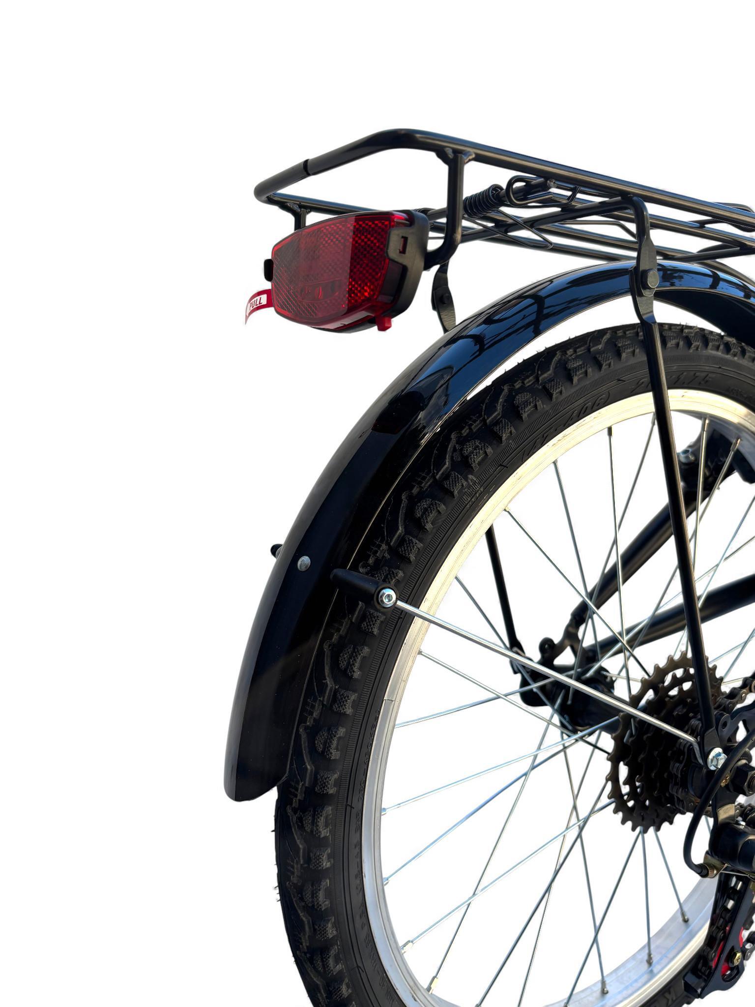 Bicicletta Pieghevole Madicks Folding 20" Nero Con Cambio 6v Unisex City Bike 5/8