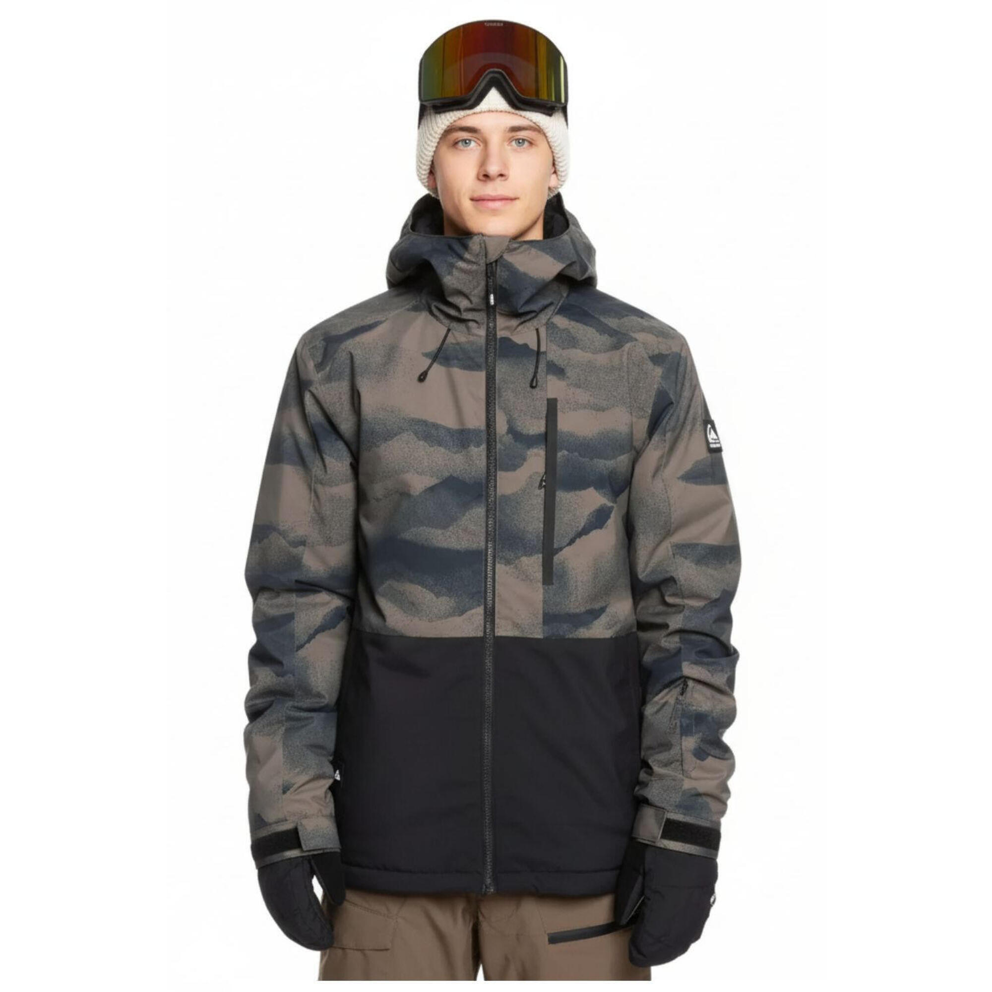Quiksilver - Veste De Ski Quiksilver Mission Printed Block Pour Hommes - Blouson - Vert - 40 M - Decathlon
