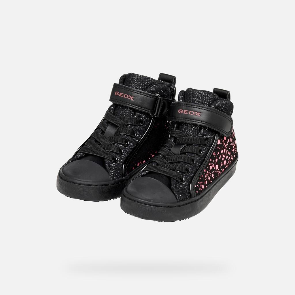 Baskets Fille J KALISPERA GIRL Noir/Violet 3/7