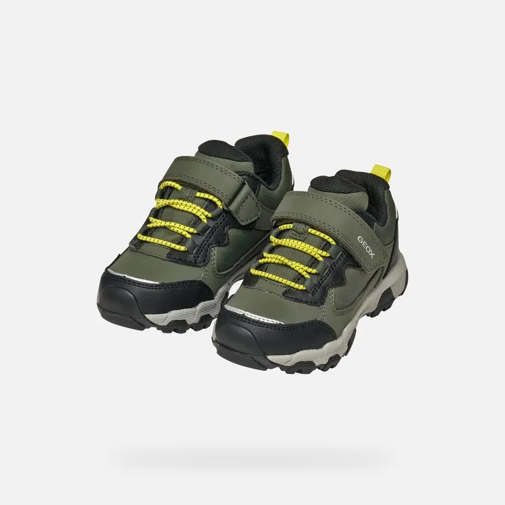 Baskets Garçon MAGNETAR BOY Vert Militaire/Citron Vert 3/7