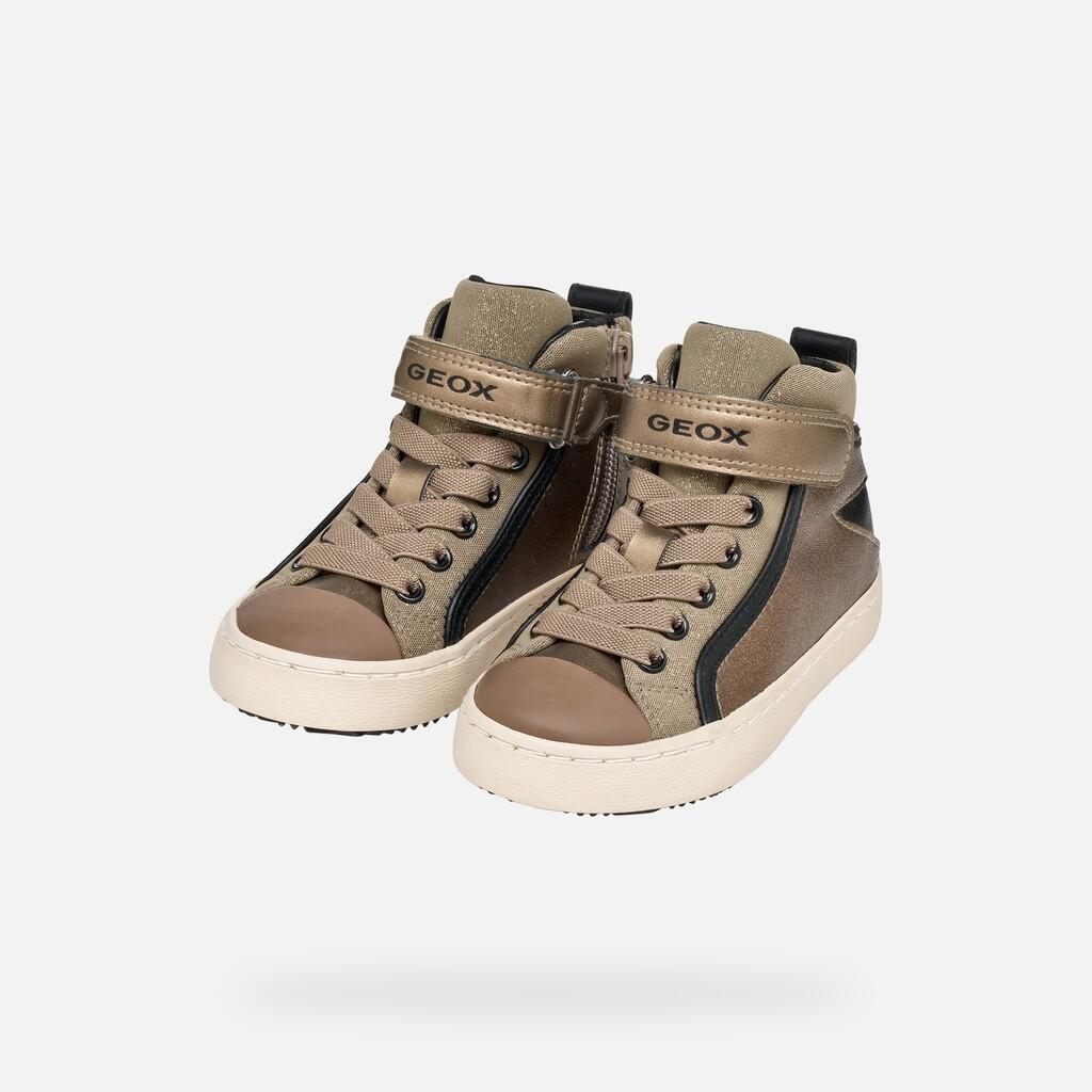 Baskets Fille J KALISPERA GIRL Beige Foncé/Noir 3/7