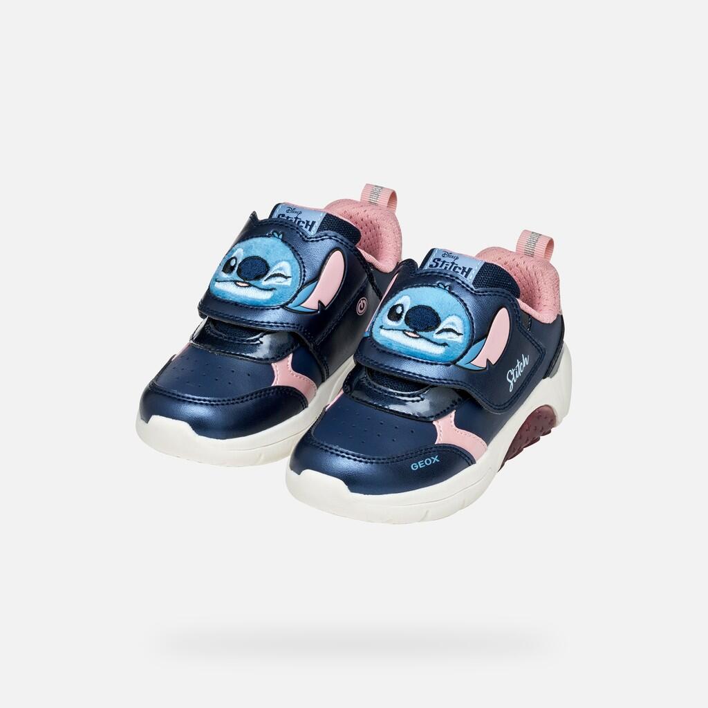 Baskets Fille J FADINLIGHT GIRL Bleu Marine/Rose 3/7