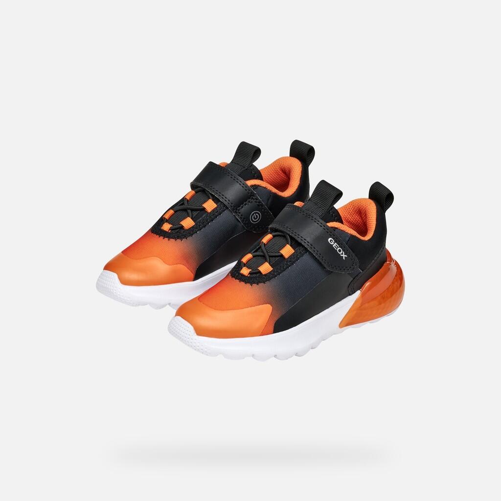 Baskets Garçon ACTIVART ILLUMINUS BOY Noir/Orange 3/7