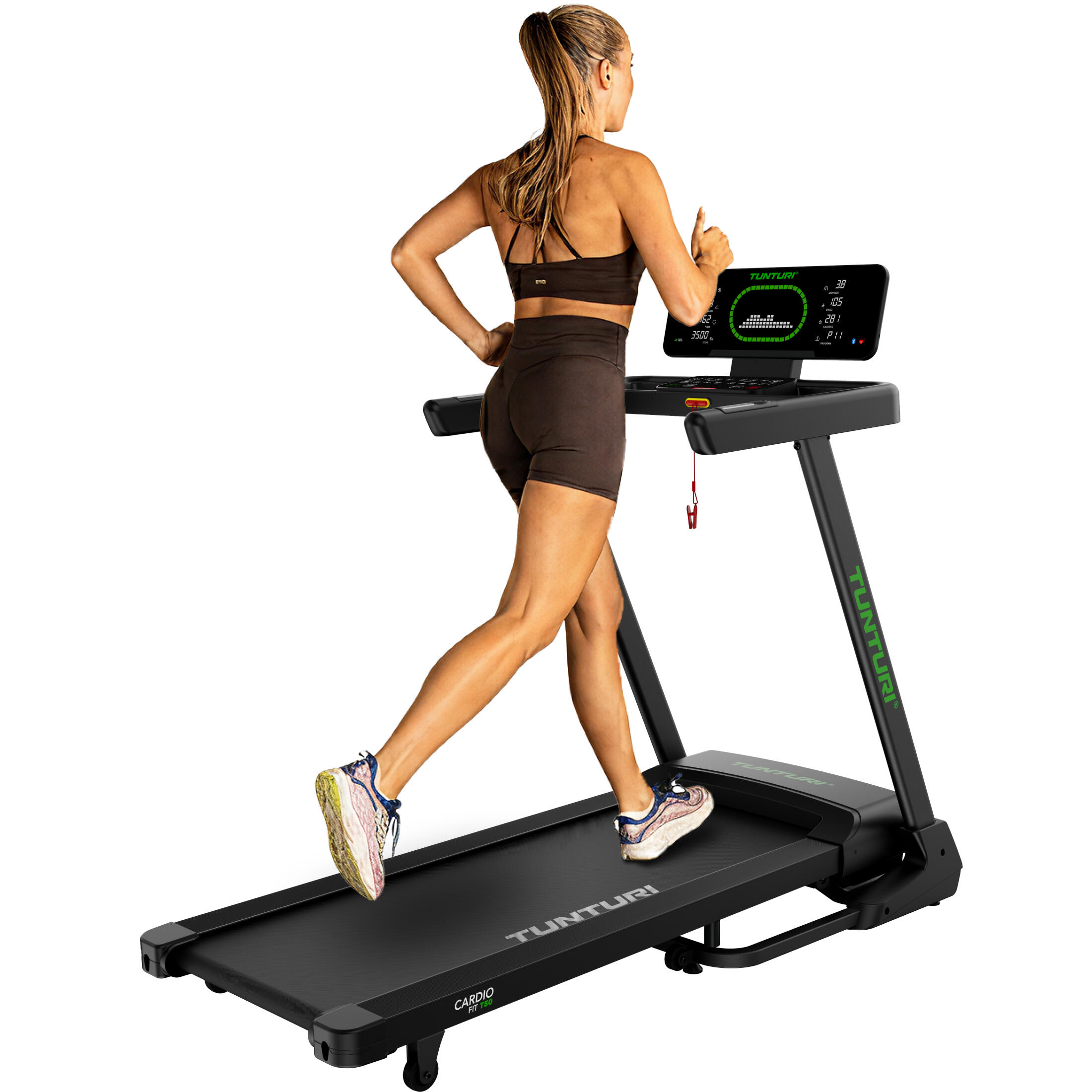 Bieżnia do biegania-Bluetooth-Prędkość do 16km/h-15%-Tunturi-CardioFit T50