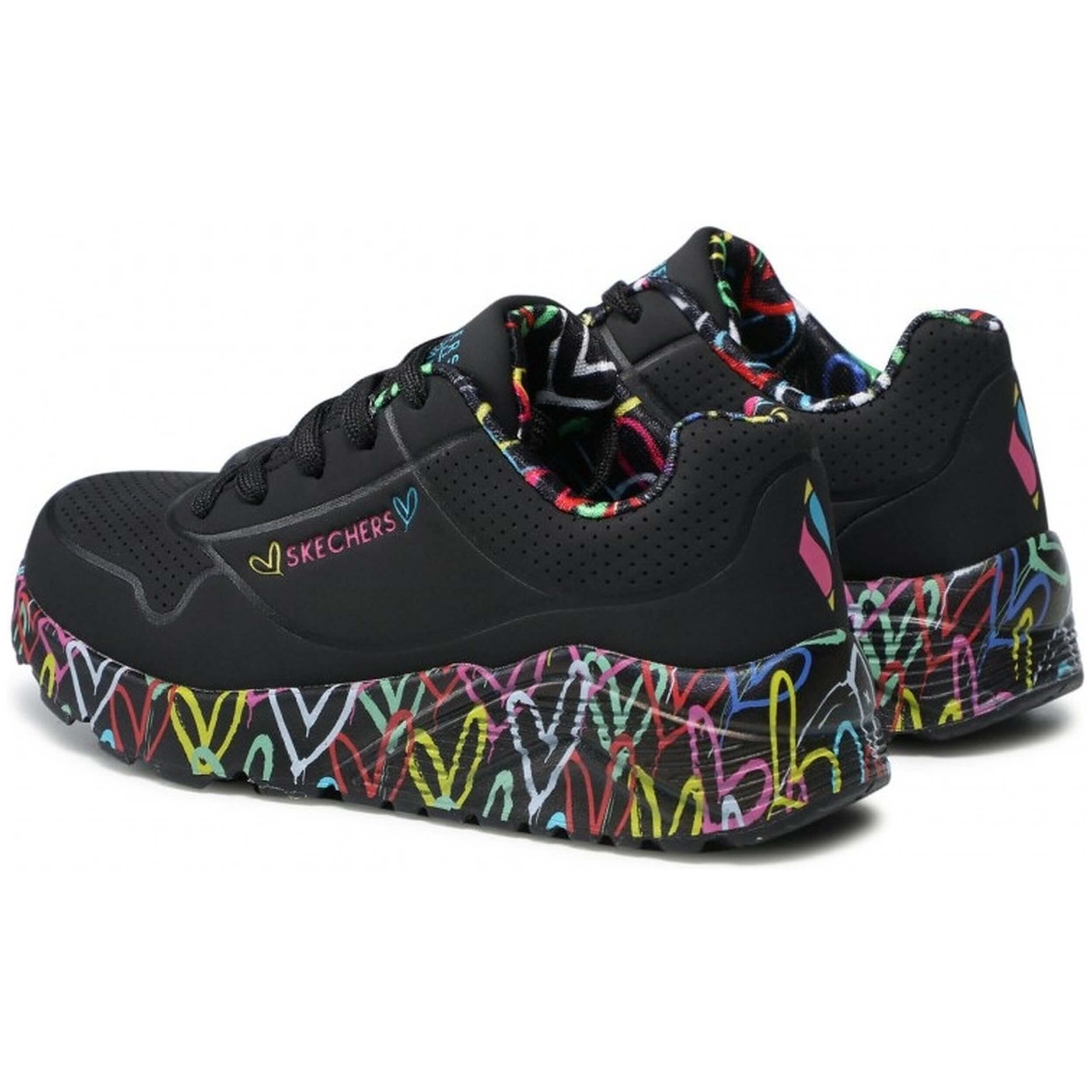 Sapatilhas Skechers modelo 314976L-BKMT para garotas 4/5