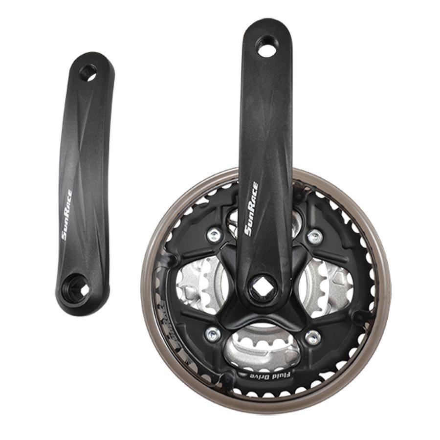 Triple aluminum crankset Sunrace L170 FCM600 7 8V