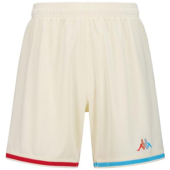 Pantaloncini sportivi da uomo in poliestere riciclato bianco da calcio