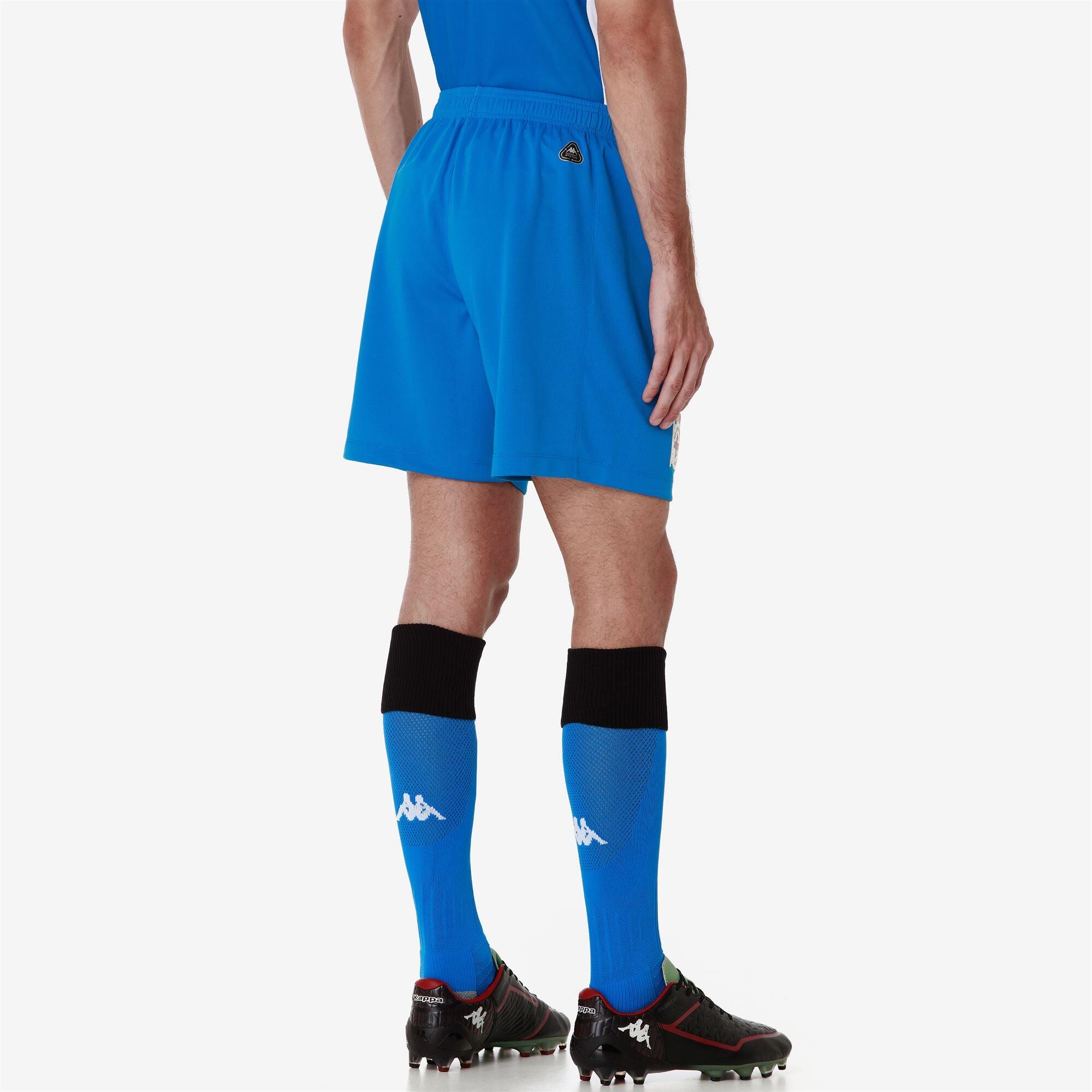 Pantaloncini sportivi da uomo in poliestere riciclato blu da calcio 3/6