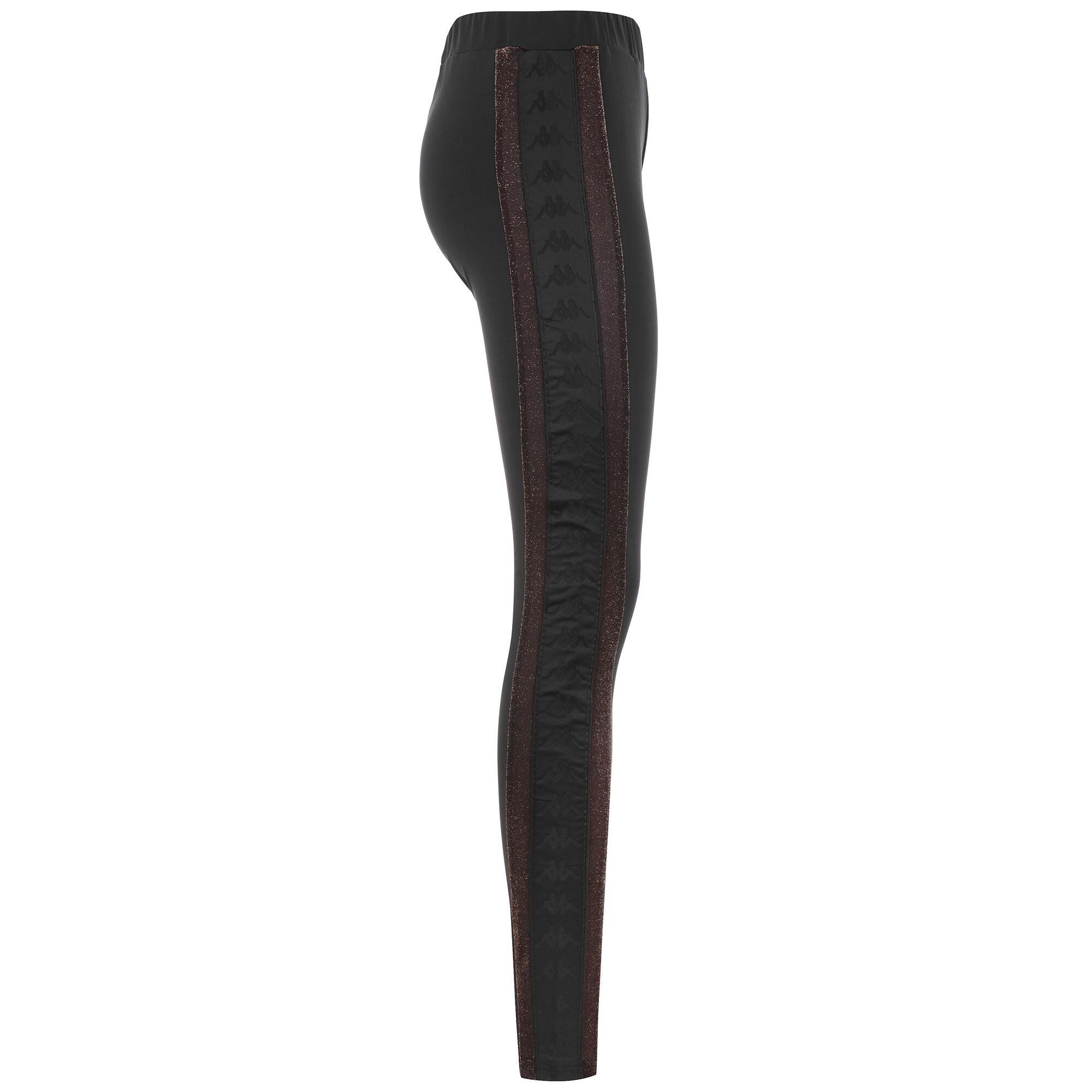 Pantaloni tuta da donna in poliestere nero da streetwear sportivo 2/2