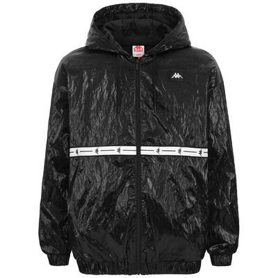 Giubbotto da uomo in poliestere nero da streetwear sportivo