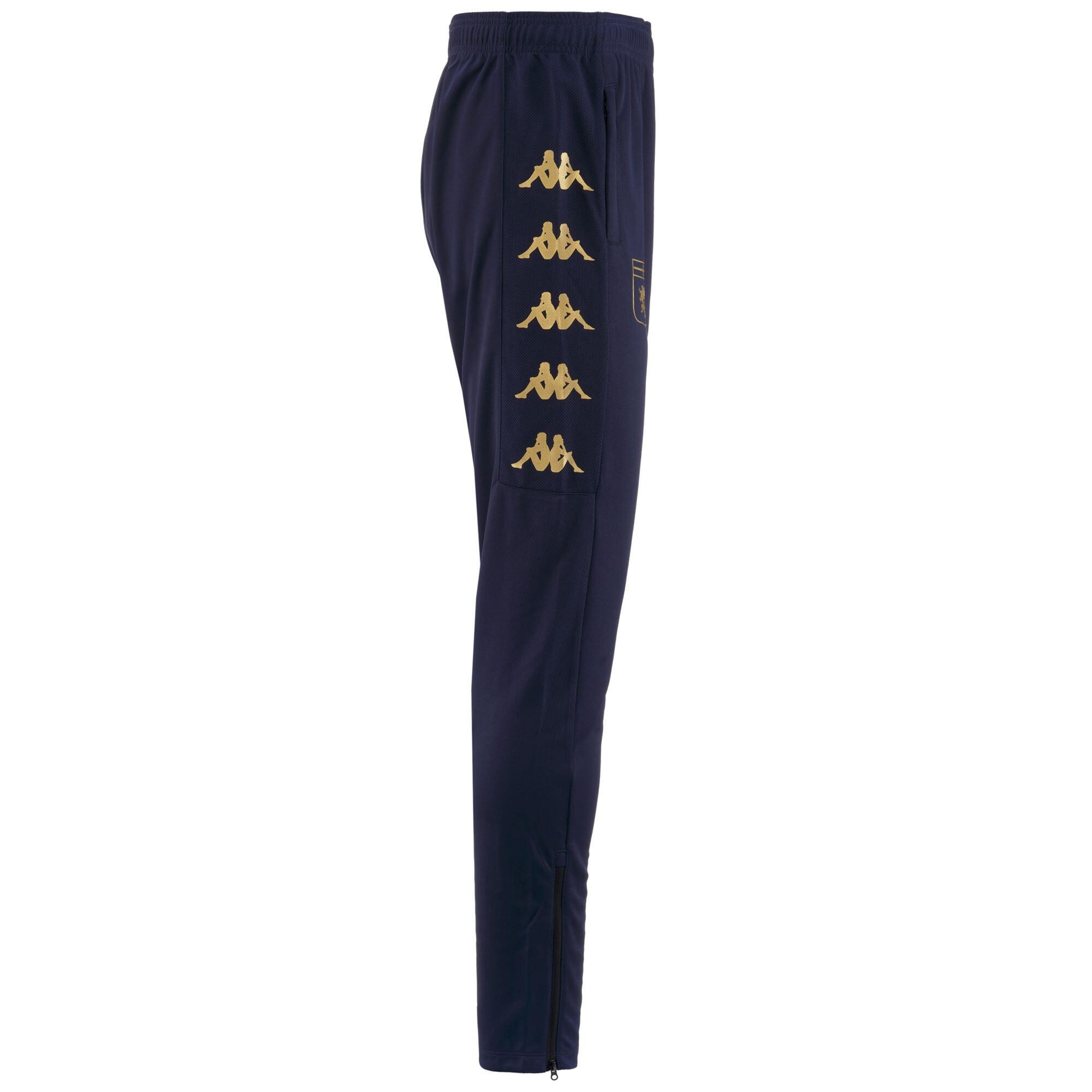 Pantaloni tuta da bambino in poliestere blu da calcio 2/3