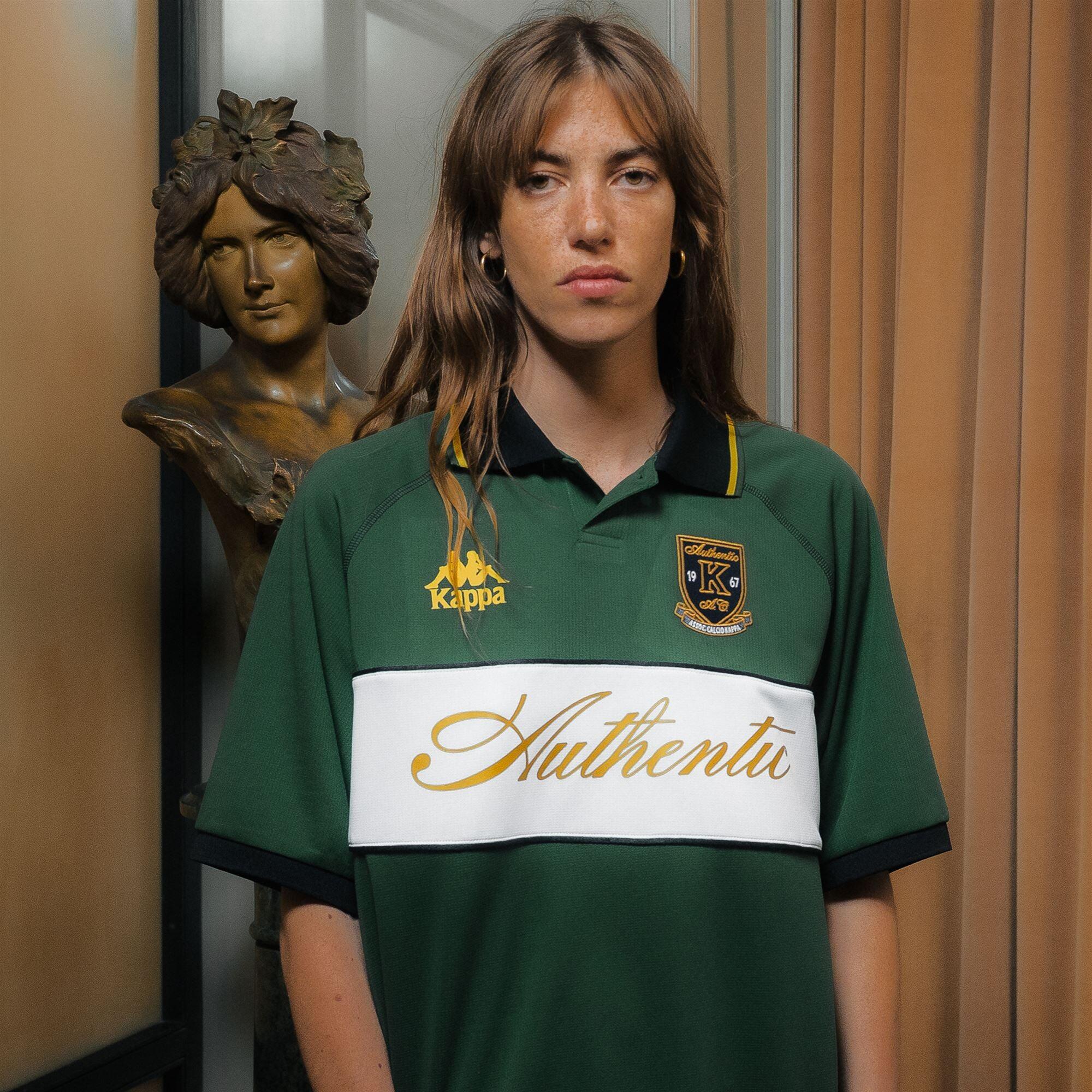 Polo da uomo in poliestere verde da streetwear sportivo 4/5