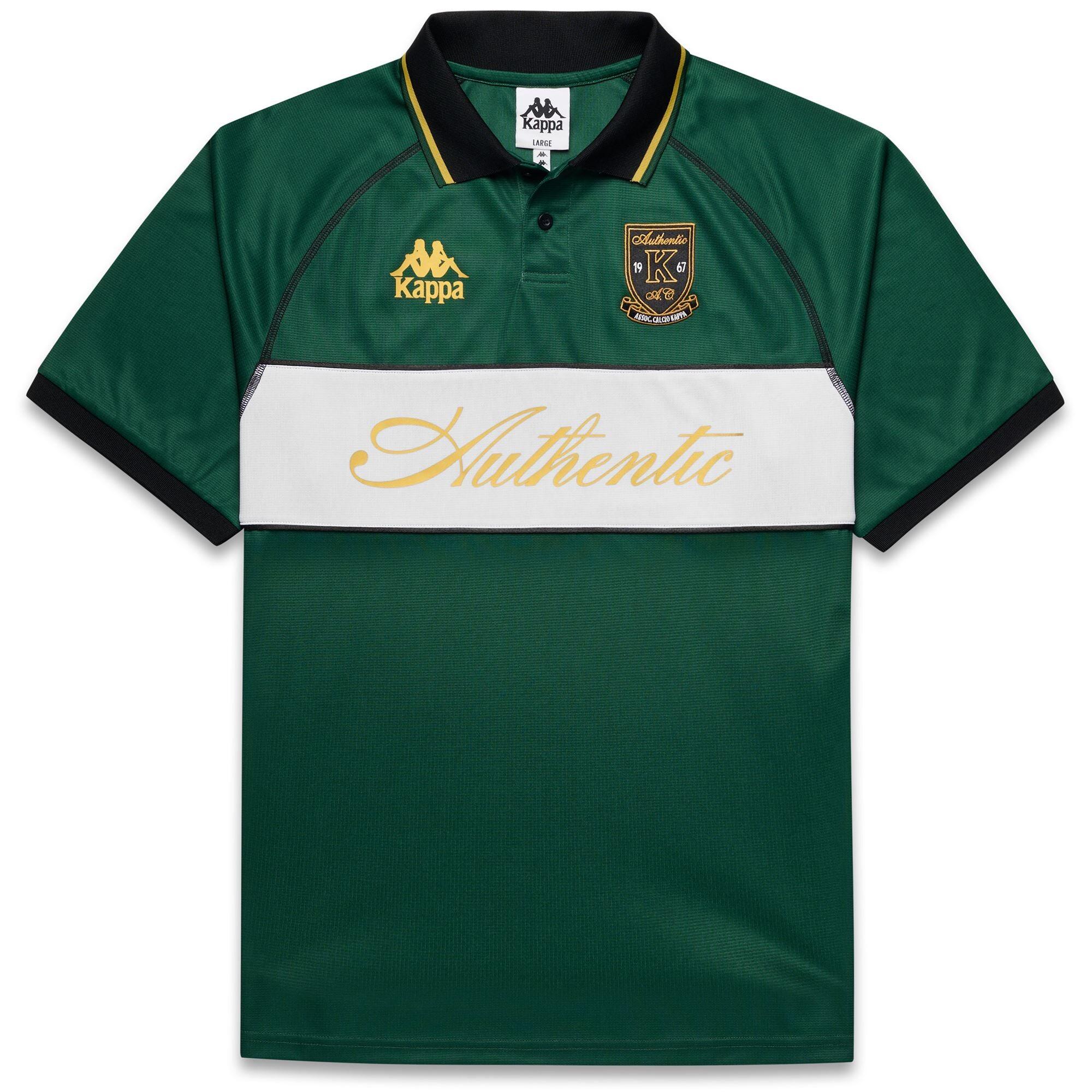 Polo da uomo in poliestere verde da streetwear sportivo 1/5