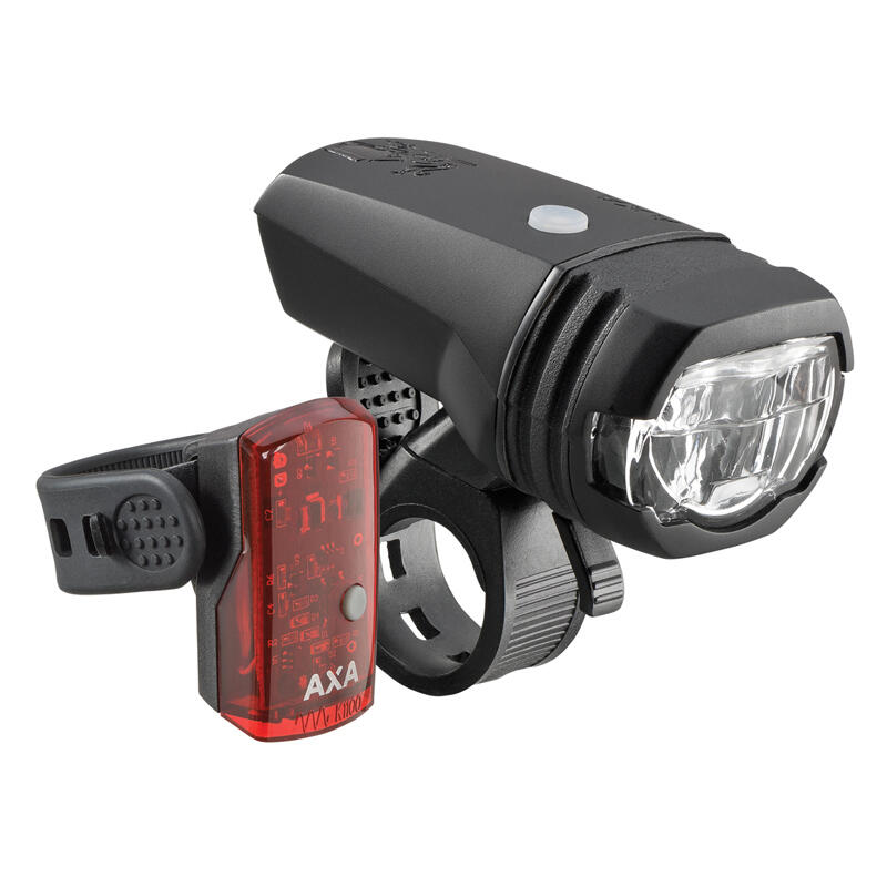Axa - Jeu D'Éclairage Vélo Led Usb Axa Greenline 50 Lux - Éclairage Vélo - Incolore|rouge - Taille Unique - Decathlon