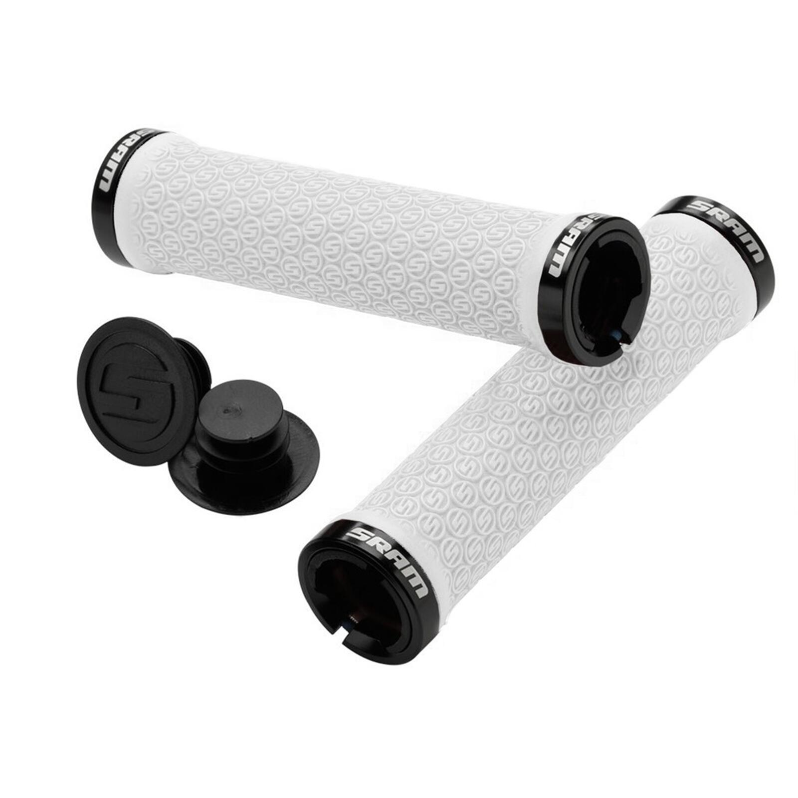 Sram Grips Locking W/double Clamps & End Plugs White