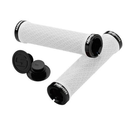 Sram Griffe Locking Grips weiß, mit Double Clamps & End Plugs