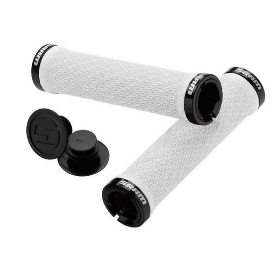Sram Griffe Locking Grips weiß, mit Double Clamps & End Plugs