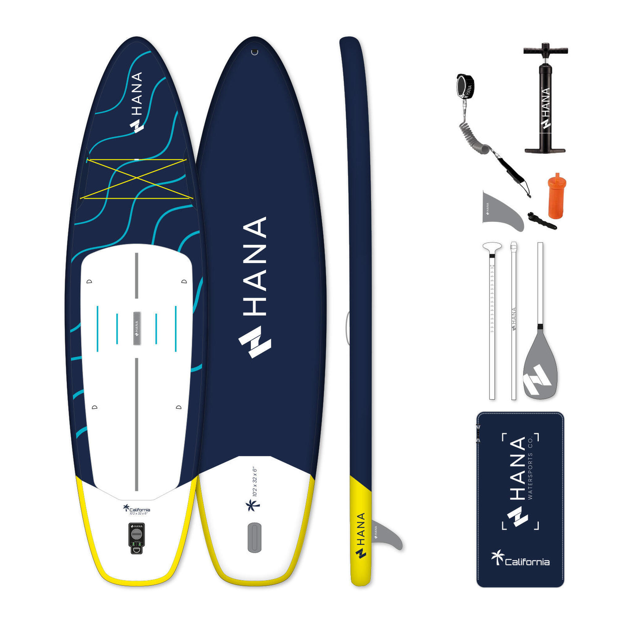 HANA OUTDOORS Stand-up paddleboard HANA 10'2 California Pack