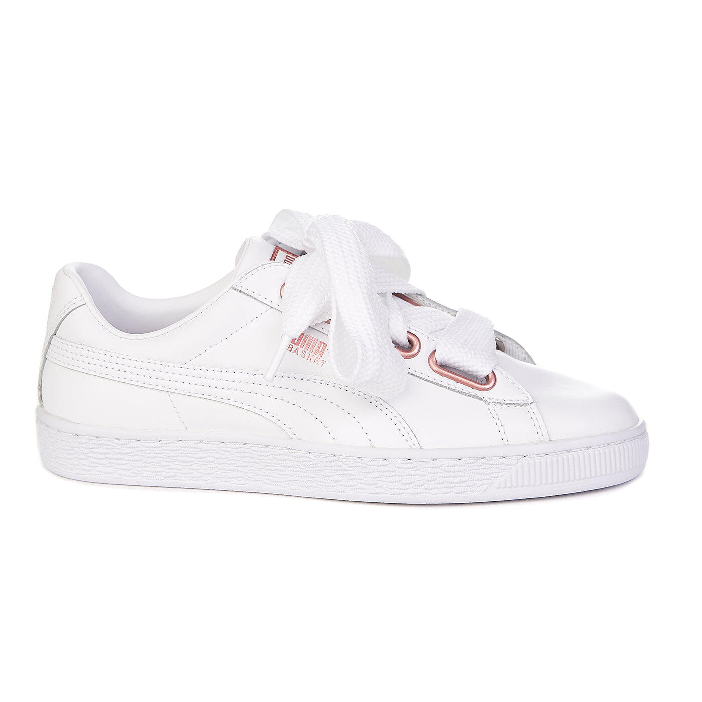 puma basket heart white