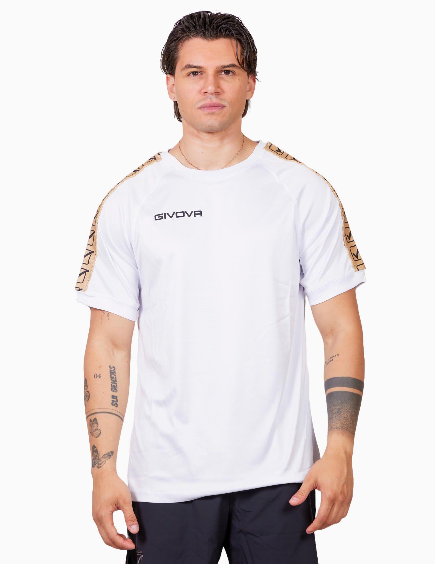 T-shirt uomo givova bianco/oro 1/4