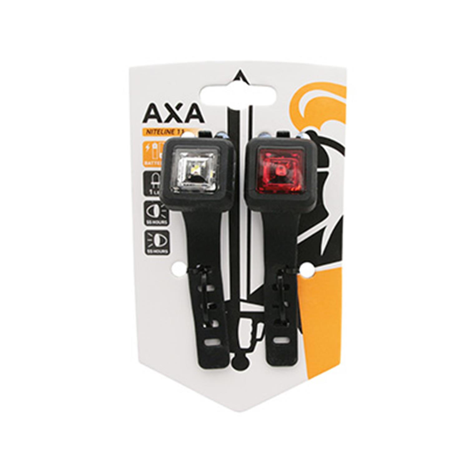 Axa - Ensemble Éclairage Vélo À Pile Axa Niteline - Éclairage Vélo - Incolore|noir - Taille Unique - Decathlon