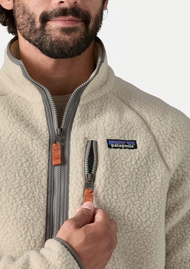 Veste Polaire Homme Patagonia "Men's Retro Pile Fleece Jacket" S Beige 4/6