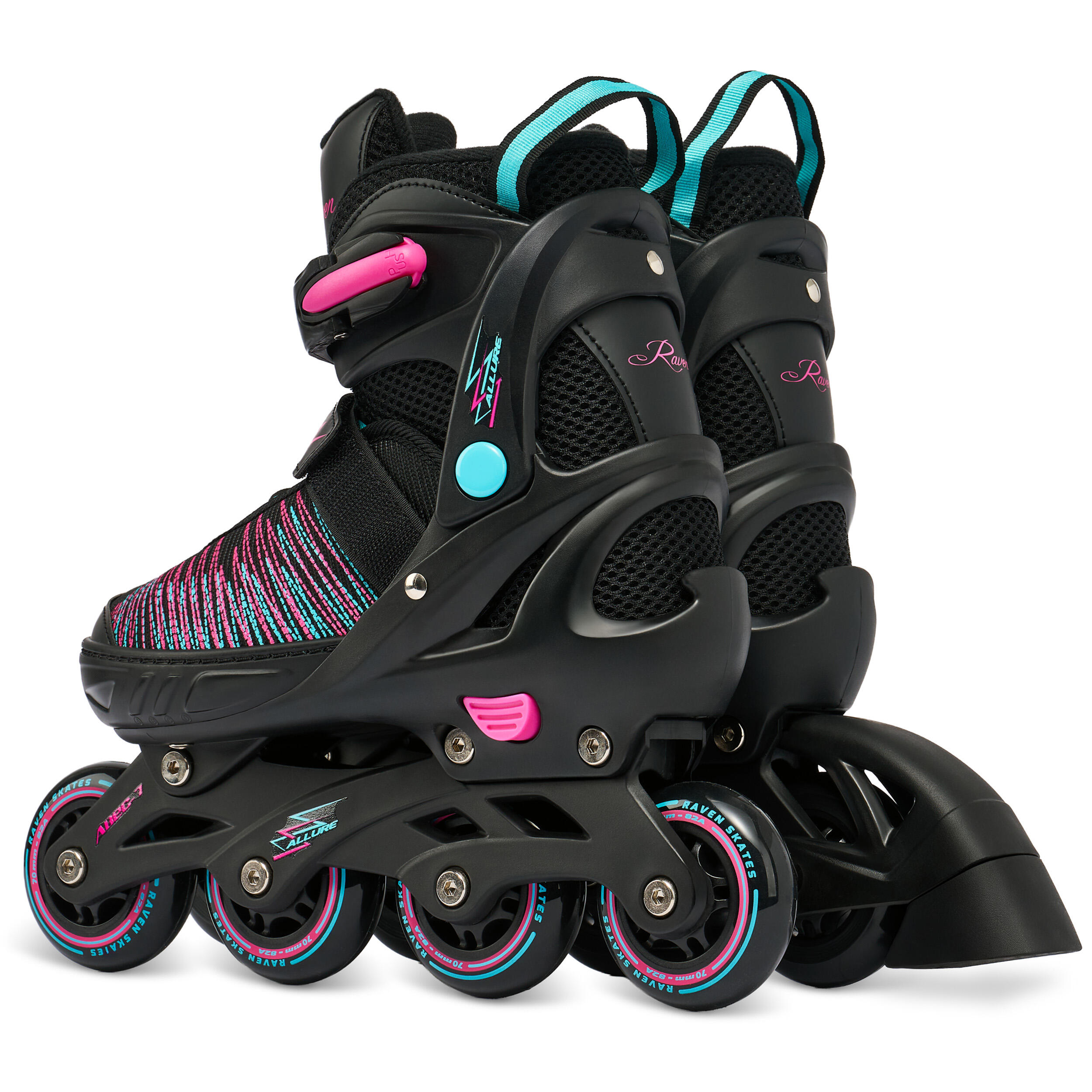Patines ajustables 2en1 Allure Negro/Rosa/Menta 5/7