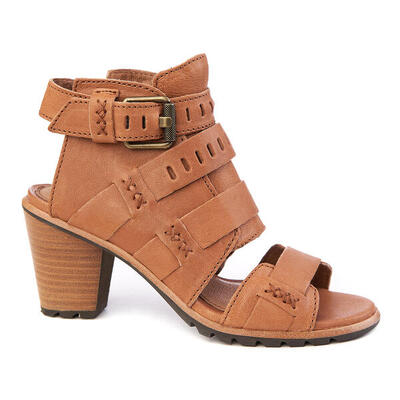 Sandalen sorel nadia buckle natuurlijk leer bruin
