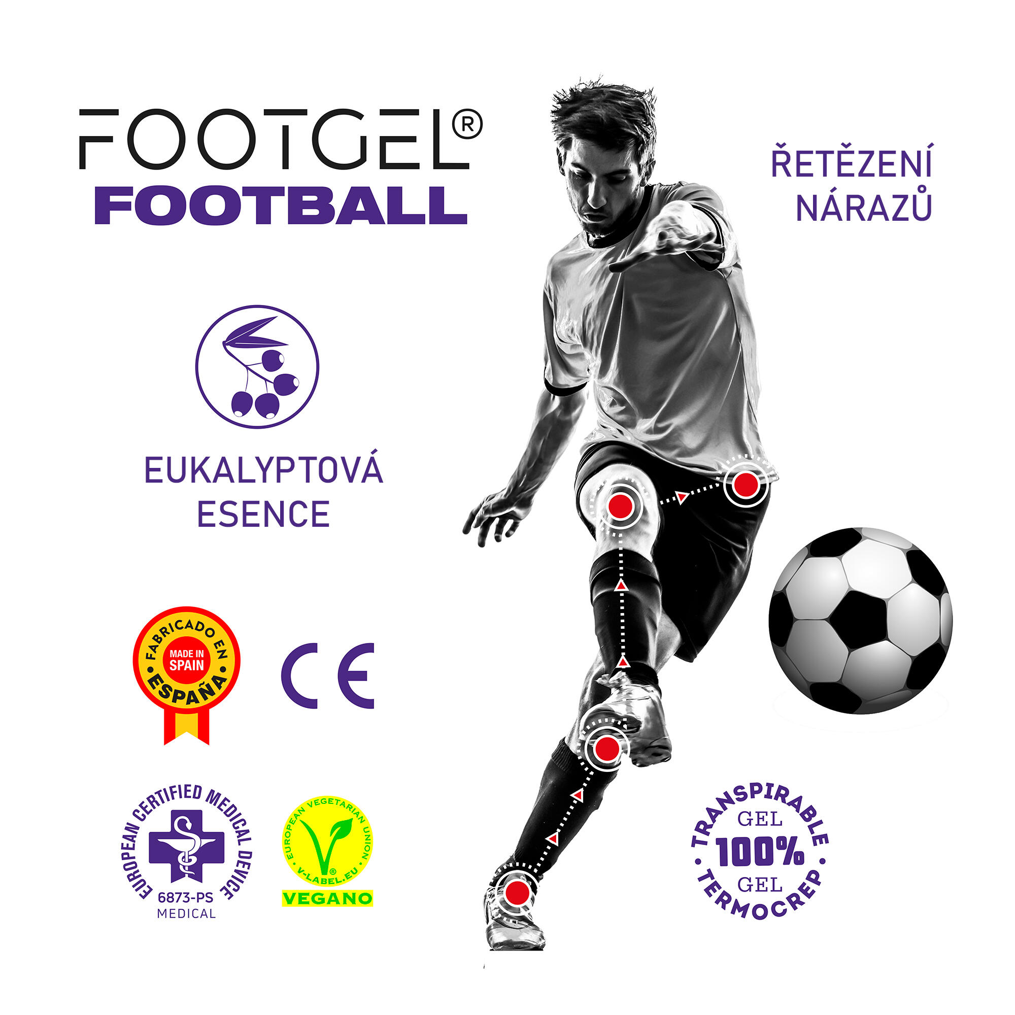 Vložky do bot FOOTGEL FOOTBALL 4/5