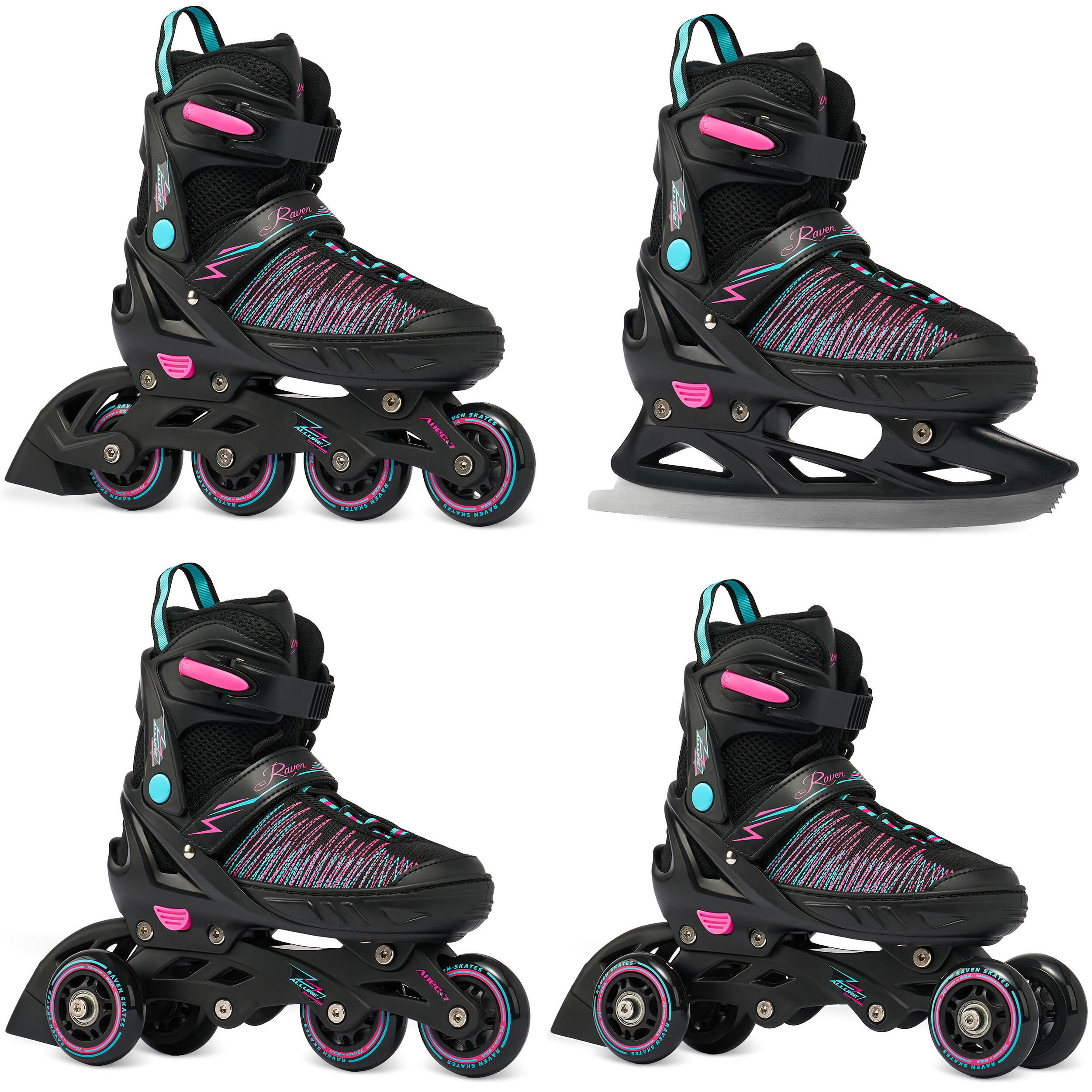 Patins de rodas Patins ajustáveis 4 em 1 RAVEN Allure 1/7