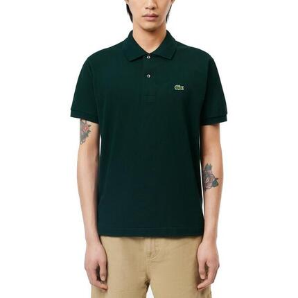 Lacoste Modèle L1212 Short Sleeved Ribbed Collar S Couleur Noir