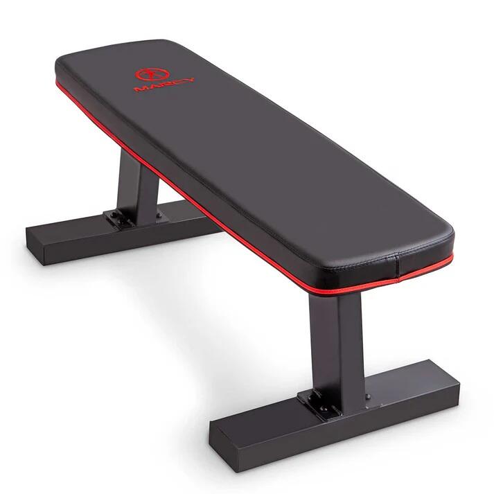 Marcy - Banc Plat Sb1050 - Capacité Maximale De 272 kg - Cadre Robuste De 10 cm X 5 cm - Banc - Noir - Taille Unique - Decathlon