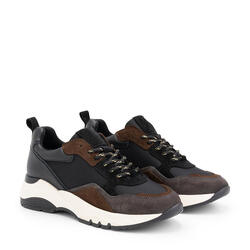 Mysa Rodanthe – Baskets femme cuir – Noir/Marron