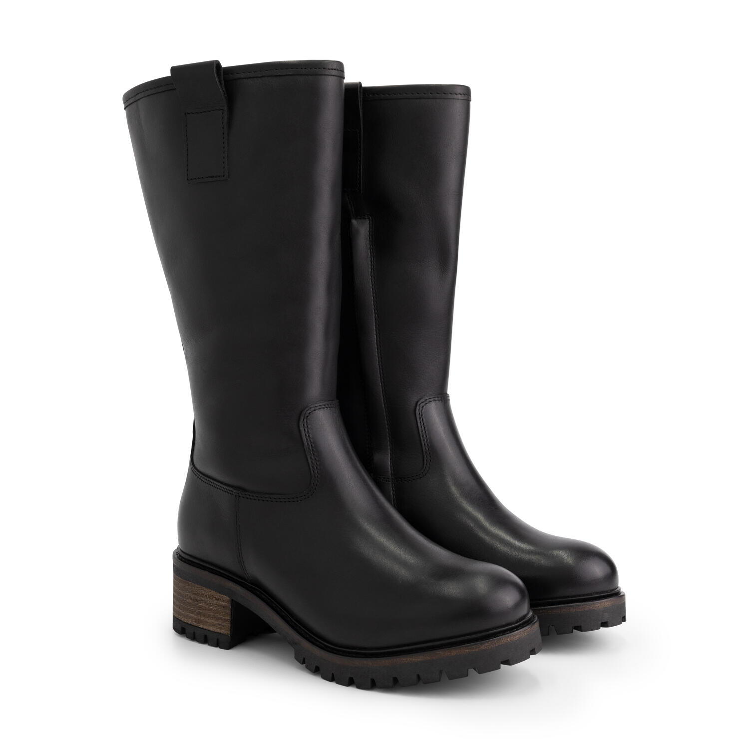 Mysa - Mysa Heather – Bottes Femme Cuir – Bottes Doublées De Laine – Cuir Noir - Bottes - Noir - Decathlon