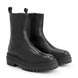 Mysa Hyacinthus – Bottes femme cuir – Bottes doublées de laine – Cuir noir