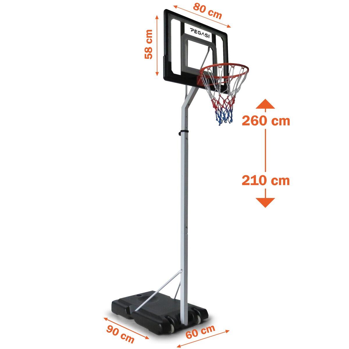 Pegasi basketbalpaal Home Kids 2.10 - 2.60 3/6
